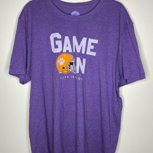 Purple Game Day Clemson Life is Good tee shirt Cool Tee Classic Fit